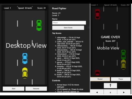 Road Fighter &amp;ndash; Endless Car Racing
